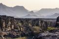 Ansicht von Canyons und Bergen in Oman