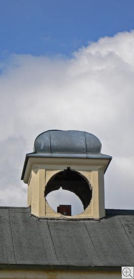 leeres Uhrtürmchen an historischeIndustrieensemble in Freising        in Bavaria
