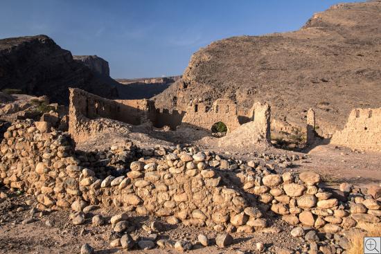 Old Tanuf, Oman, Blick auf die Ruinen