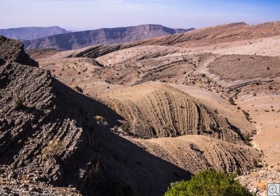 Jebel Akhdar, Oman, reliefartige Bergformation