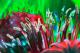 poppy flower inside, abstract