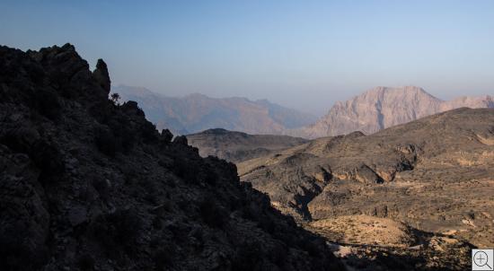 Oberes Wadi Bany Awf, Oman, Ausblick vom Pass